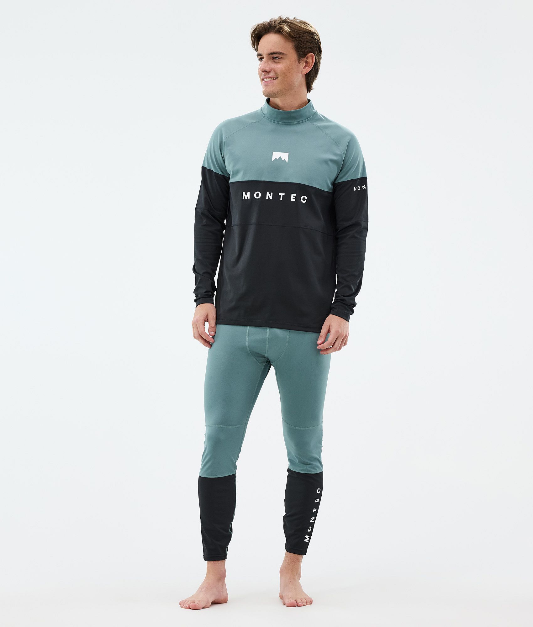 Montec Alpha ベースレイヤートップ メンズ Atlantic/Black - グリーン