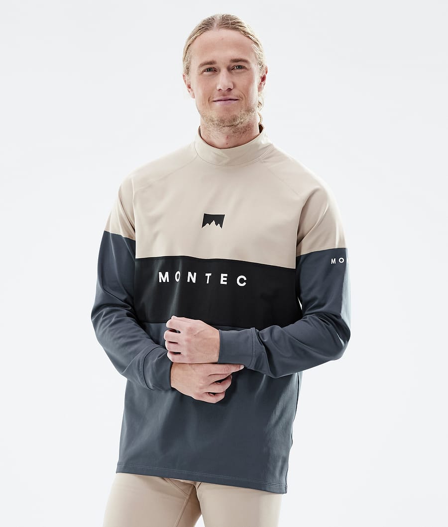 Alpha Basislaag Top Heren Sand/Black/Metal Blue