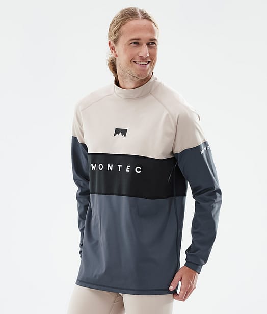 Montec Alpha Maglia Termica Uomo Sand/Black/Metal Blue