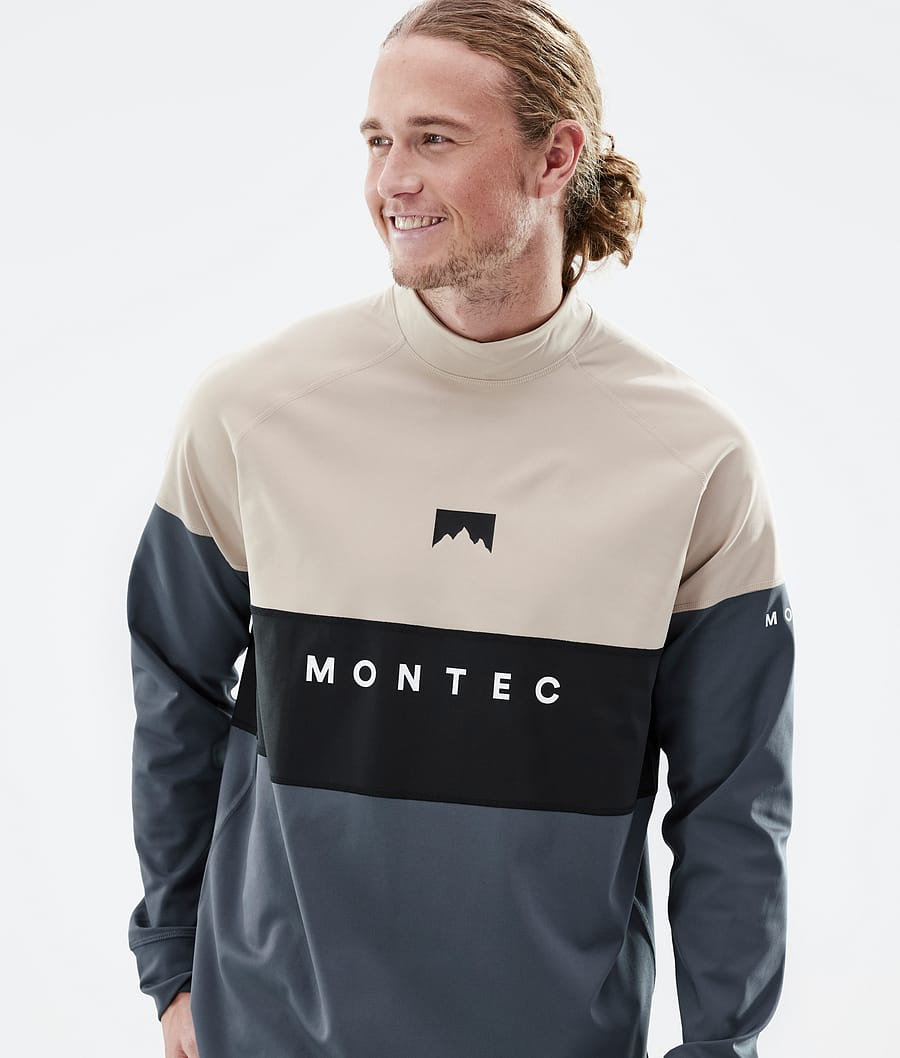 Alpha Basislaag Top Heren Sand/Black/Metal Blue