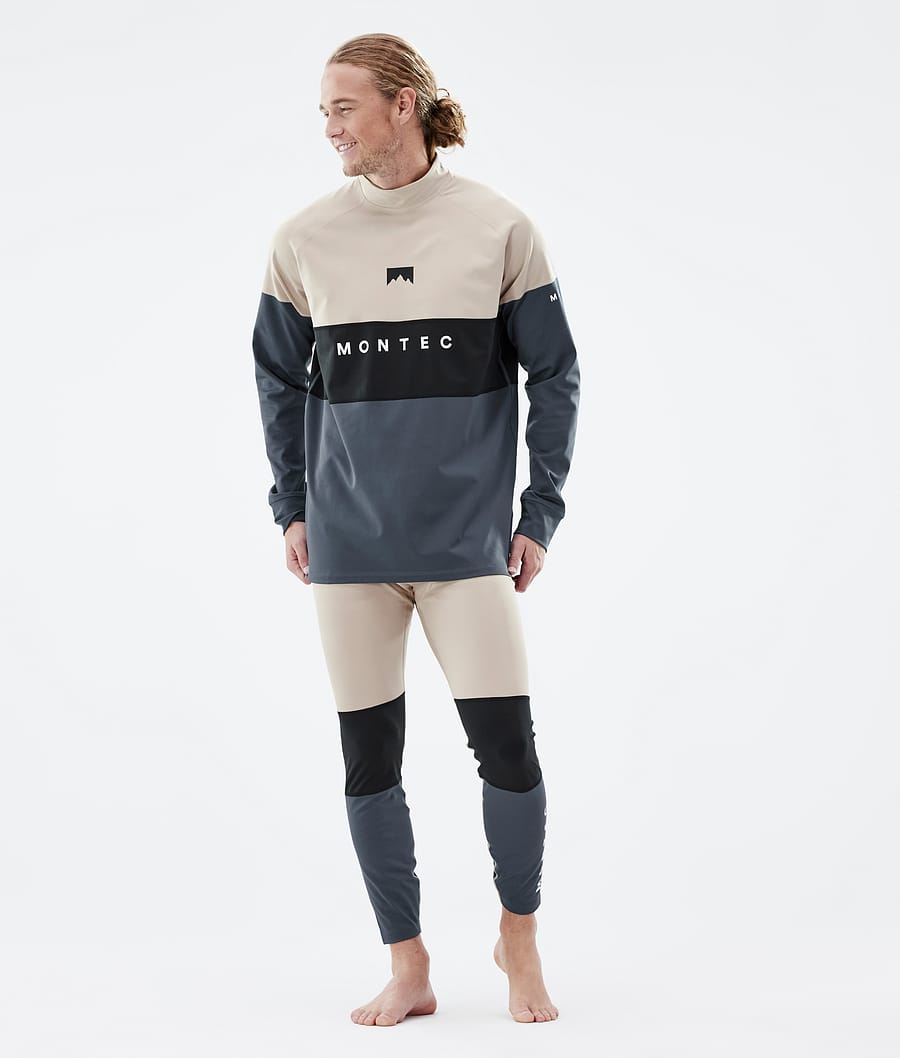 Alpha Basislaag Top Heren Sand/Black/Metal Blue