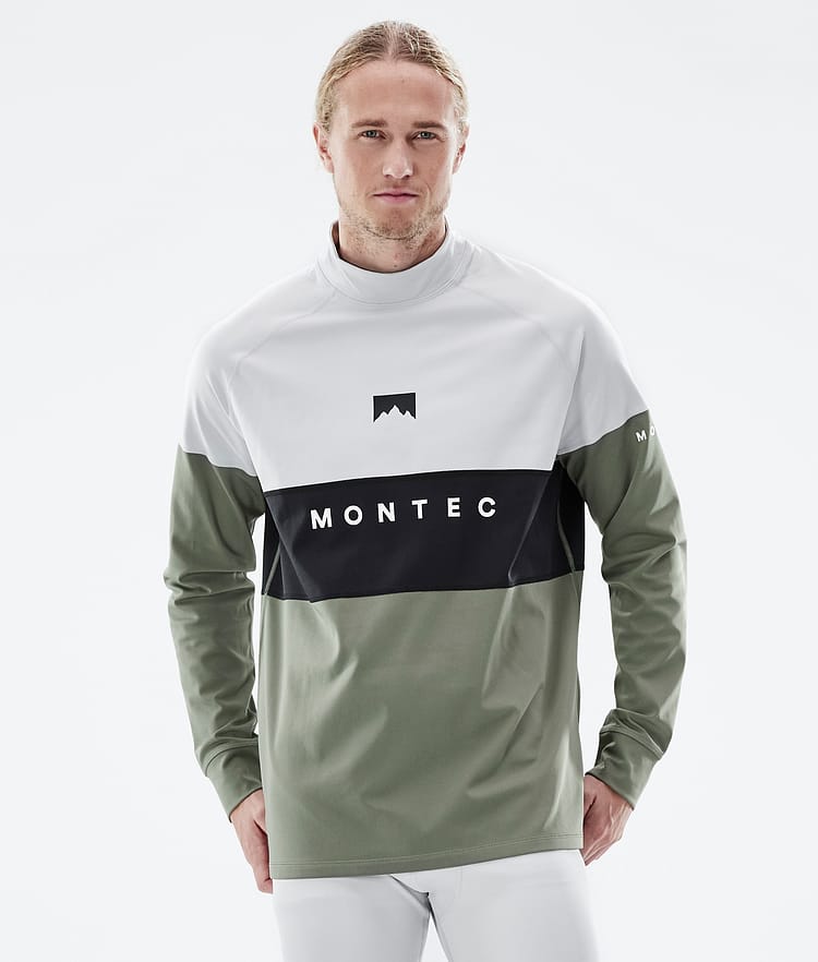 Alpha Maglia Termica Uomo Light Grey/Black/Greenish