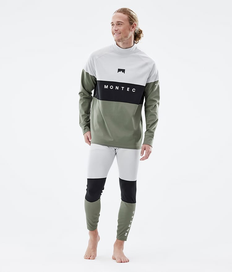 Alpha Base Layer Top Men Light Grey/Black/Greenish, Image 4 of 5