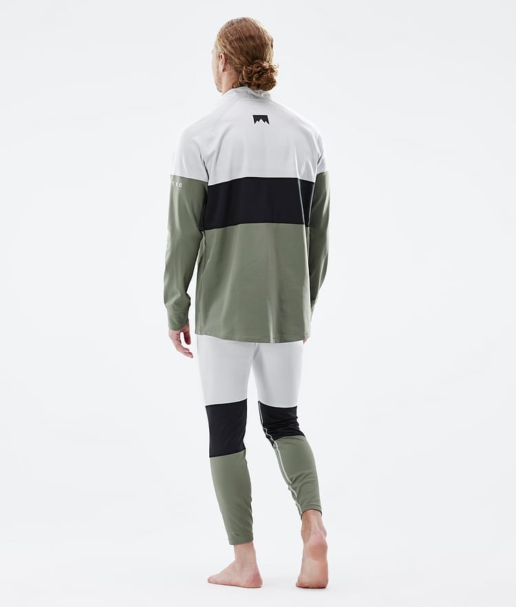 Alpha Tee-shirt thermique Homme Light Grey/Black/Greenish