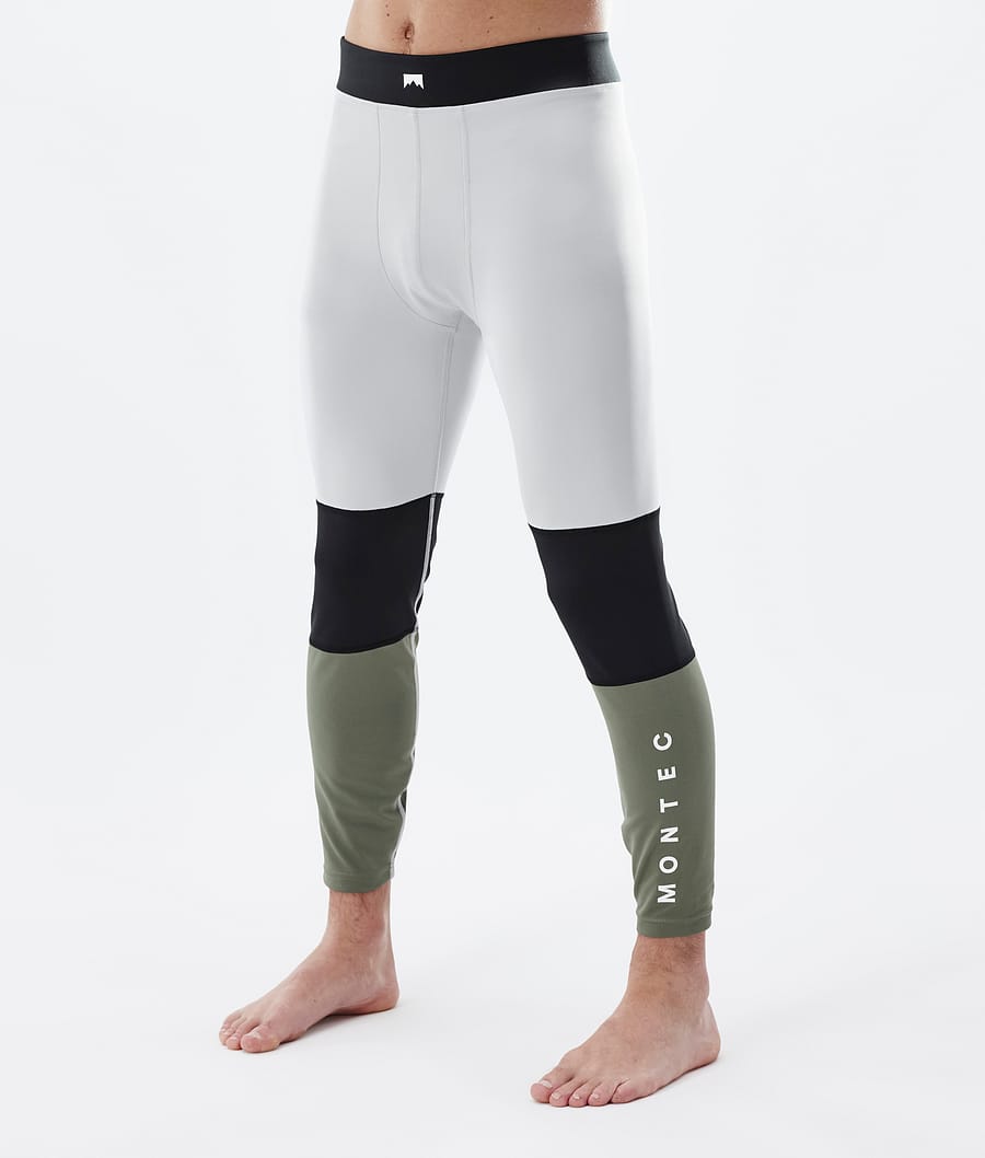 Alpha Base Layer Pant Men Light Grey/Black/Greenish
