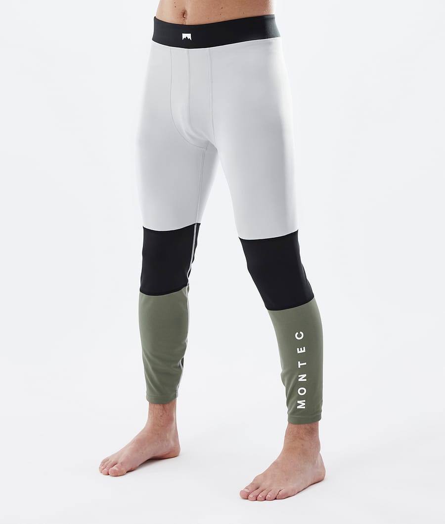 Alpha Pantalon thermique Homme Light Grey/Black/Greenish