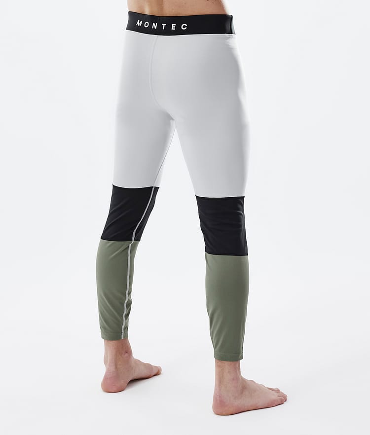 Alpha Legginsy Termoaktywne Mężczyźni Light Grey/Black/Greenish, Zdjęcie 2 z 7