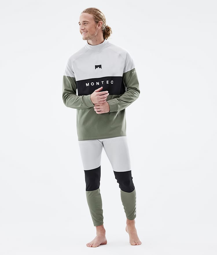 Alpha Base Layer Pant Men Light Grey/Black/Greenish