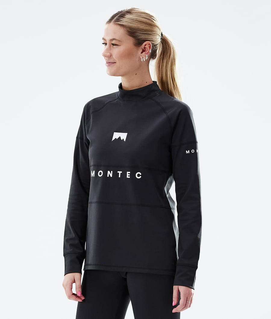 Alpha W Superundertøy overdel Dame Black