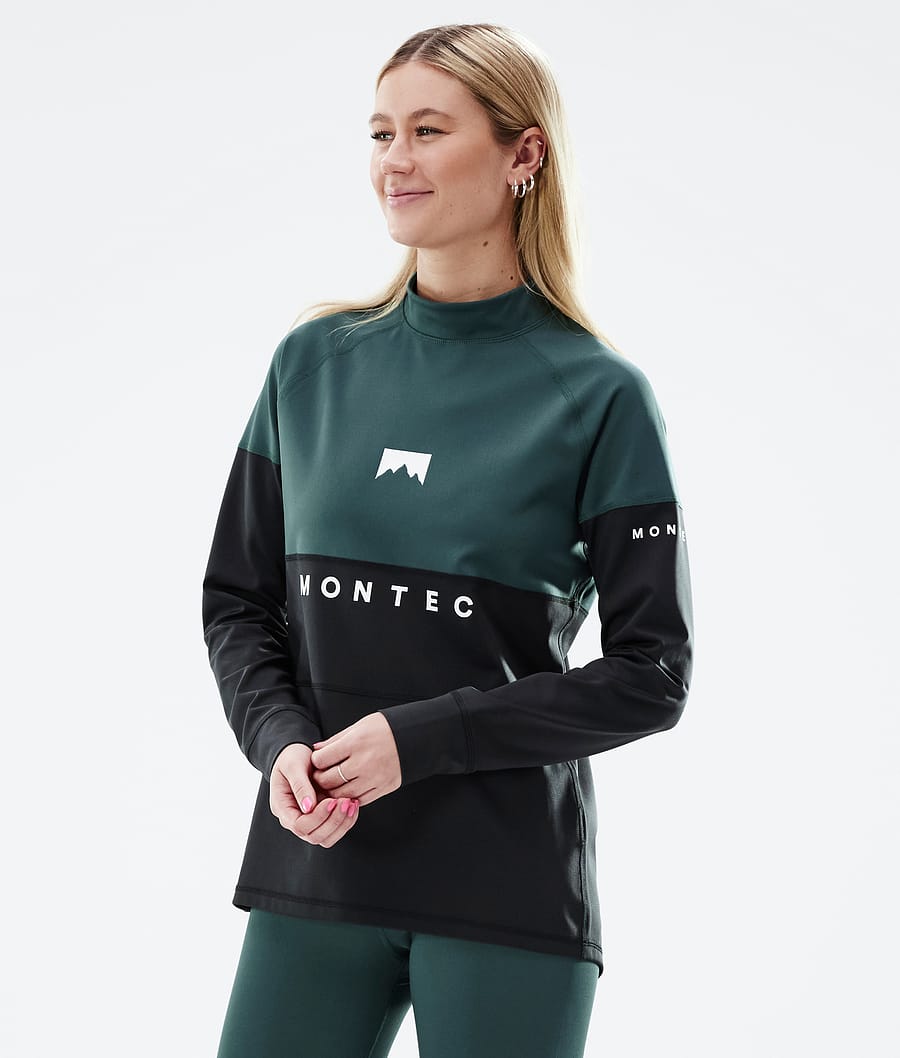 Alpha W Superundertøy overdel Dame Dark Atlantic/Black