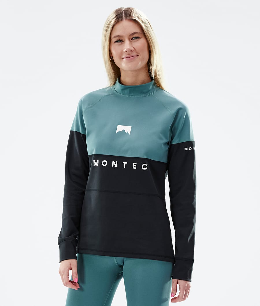 Alpha W Superundertøy overdel Dame Atlantic/Black