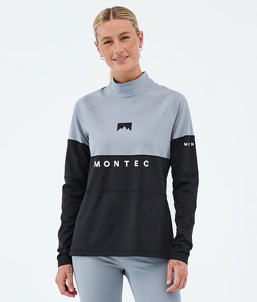 Alpha W Base Layer Top Women Soft Blue/Black