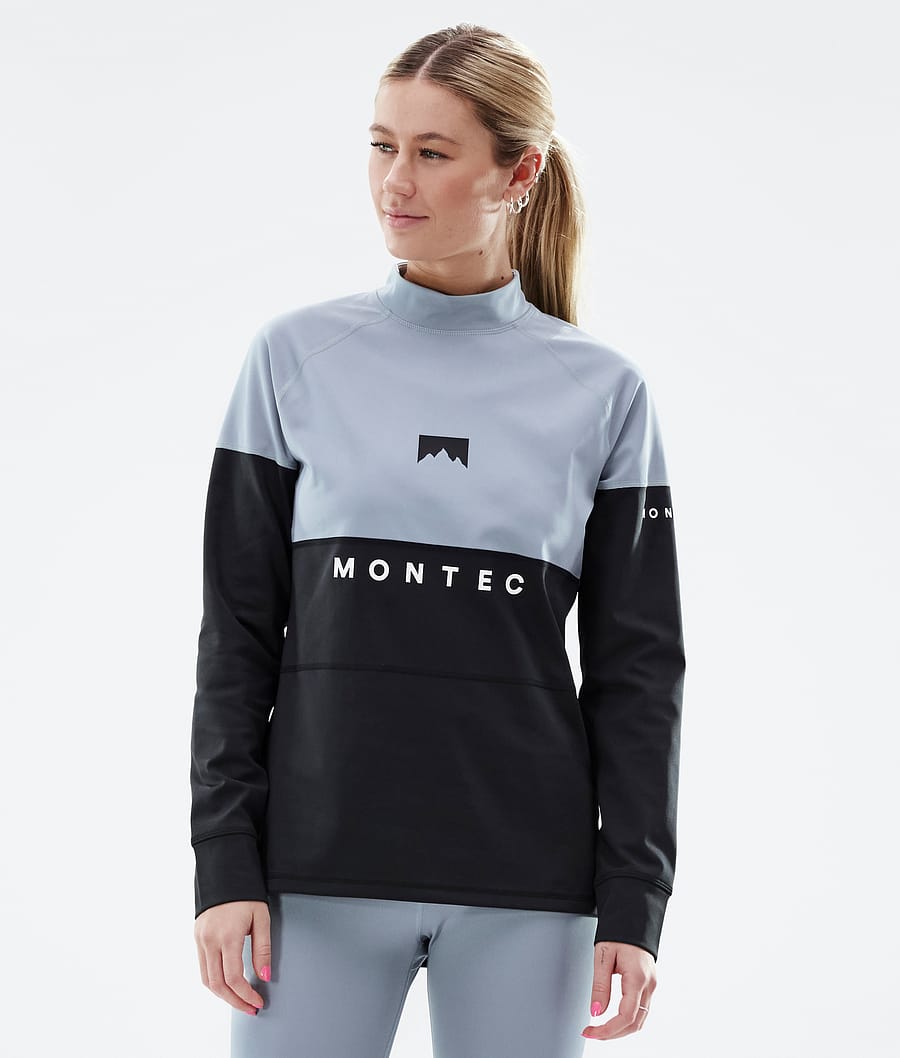 Alpha W Base Layer Top Women Soft Blue/Black