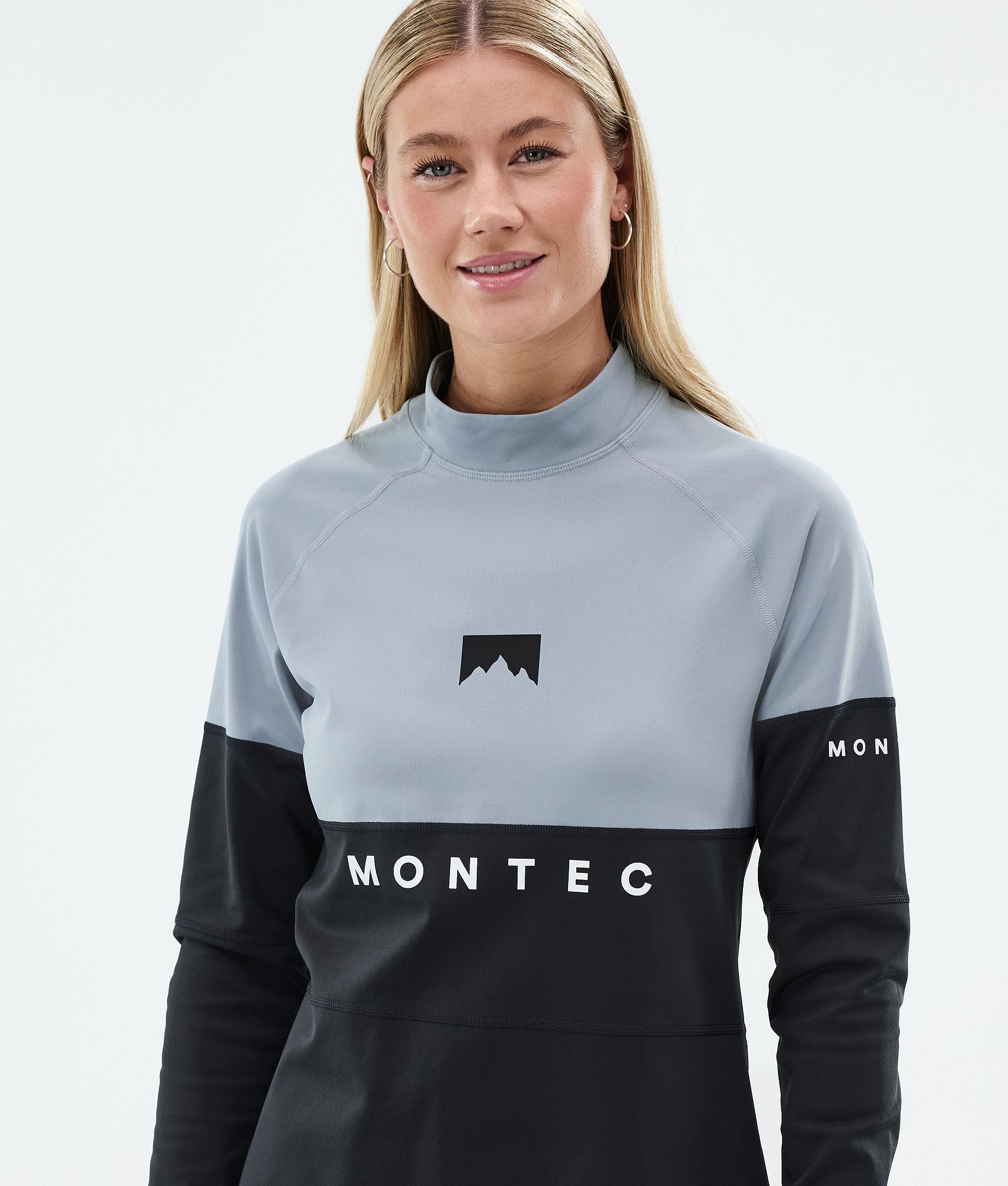 Montec Alpha W Base Layer Top Women Soft Blue/Black | Montecwear.com