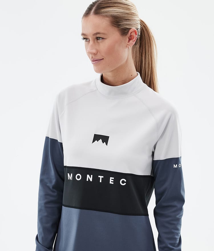 Alpha W Base Layer Top Women Light Grey/Black/Metal Blue, Image 2 of 5