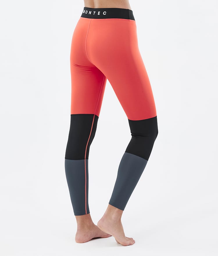 Alpha W Base Layer Pant Women Coral/Black/Metal Blue, Image 2 of 7