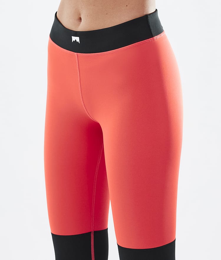 Alpha W Base Layer Pant Women Coral/Black/Metal Blue