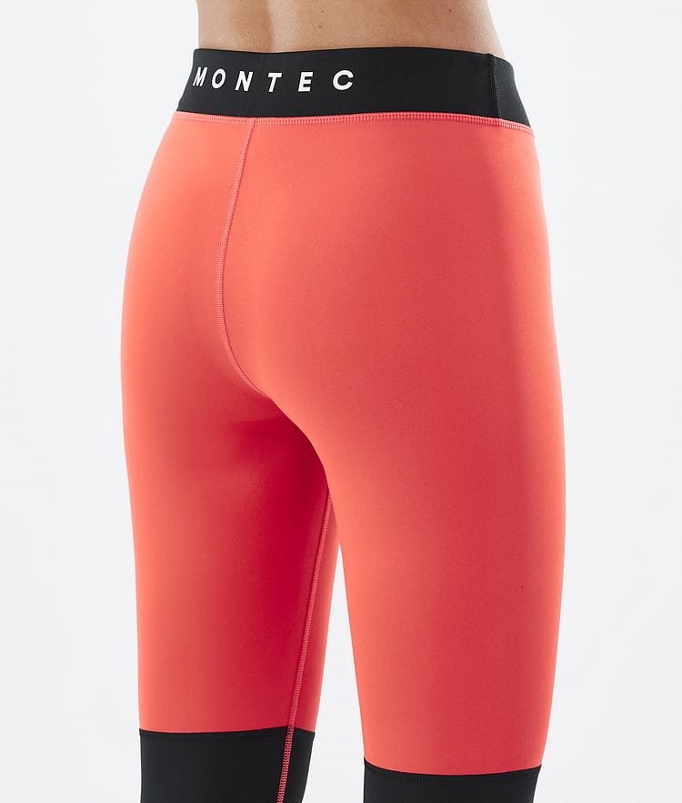 Alpha W Base Layer Pant Women Coral/Black/Metal Blue