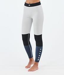 Montec Alpha W Base Layer Pant Women Light Grey/Black/Metal Blue