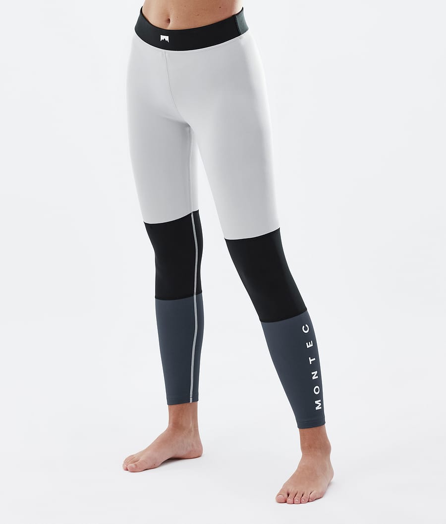 Alpha W Base Layer Pant Women Light Grey/Black/Metal Blue
