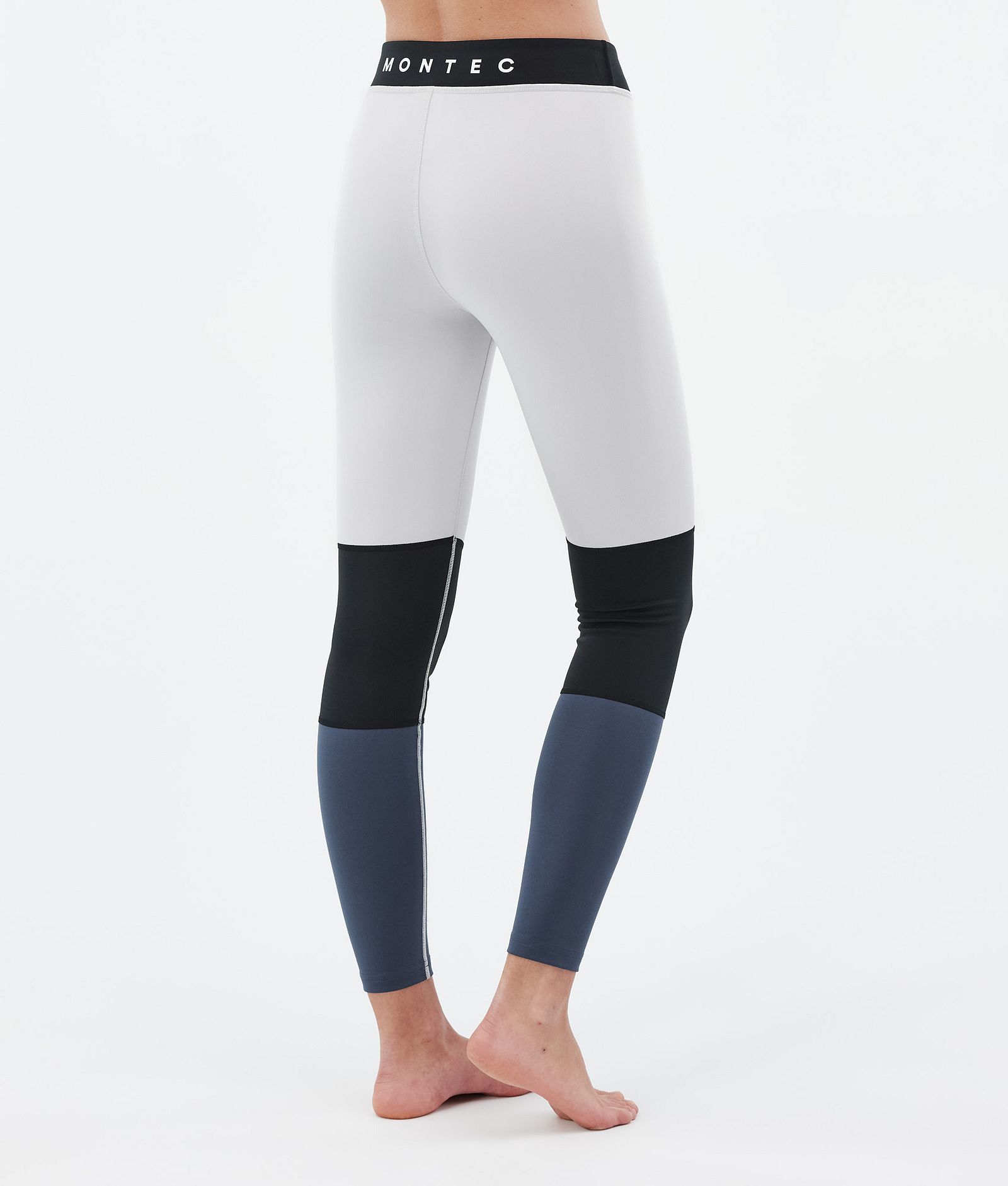 Alpha W Baselayer tights Dame Light Grey/Black/Metal Blue, Billede 2 af 7