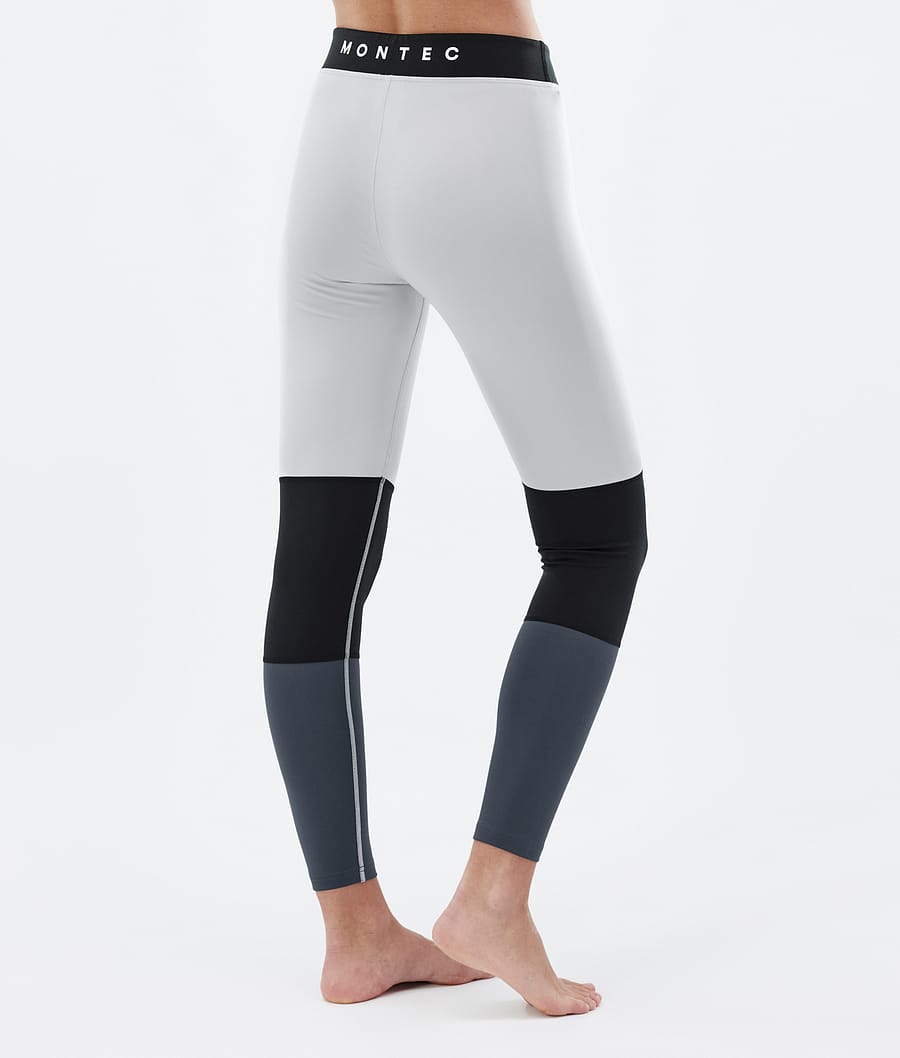 Alpha W Base Layer Pant Women Light Grey/Black/Metal Blue