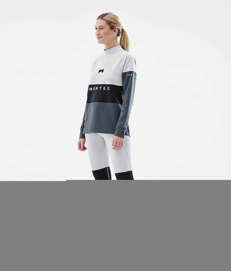 Alpha W Base Layer Pant Women Light Grey/Black/Metal Blue