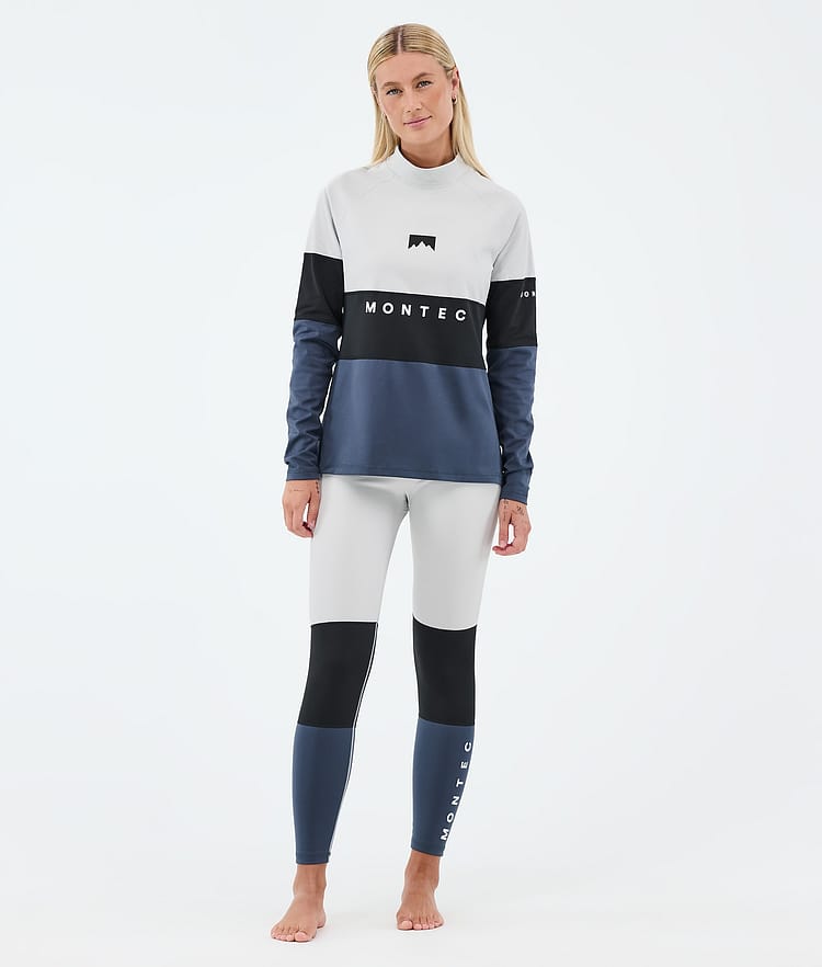Alpha W Base Layer Pant Women Light Grey/Black/Metal Blue, Image 3 of 7