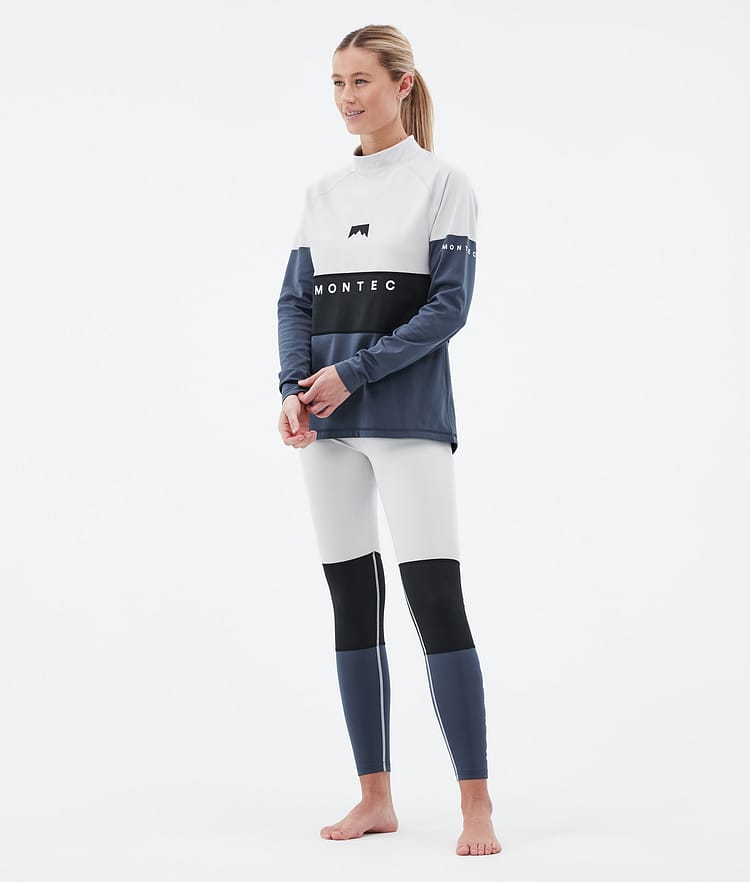 Alpha W Base Layer Pant Women Light Grey/Black/Metal Blue, Image 3 of 7