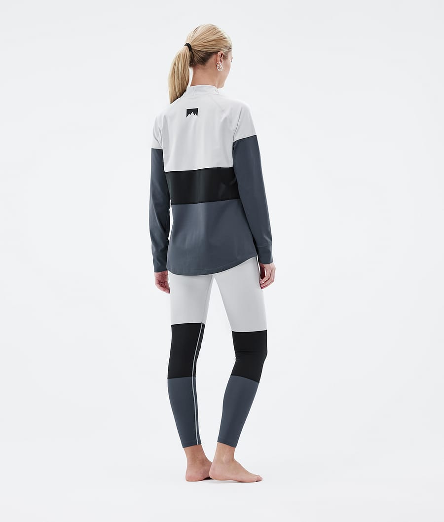 Alpha W Base Layer Pant Women Light Grey/Black/Metal Blue