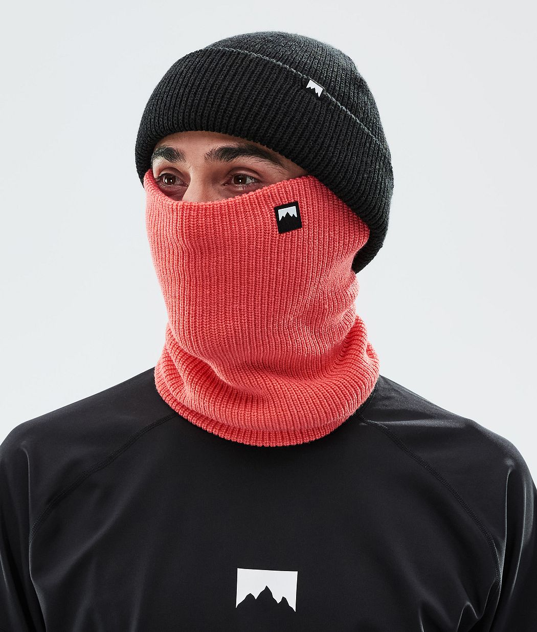 Classic Knitted Facemask Coral