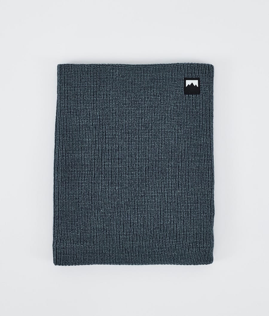 Classic Knitted Facemask Metal Blue