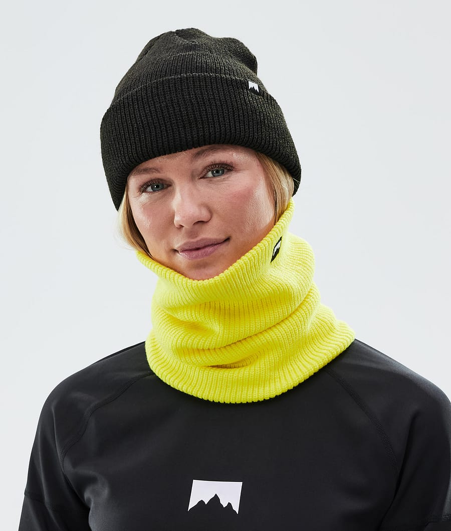 Classic Knitted Facemask Bright Yellow