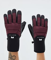 Montec Kilo 22 Ski Gloves Burgundy