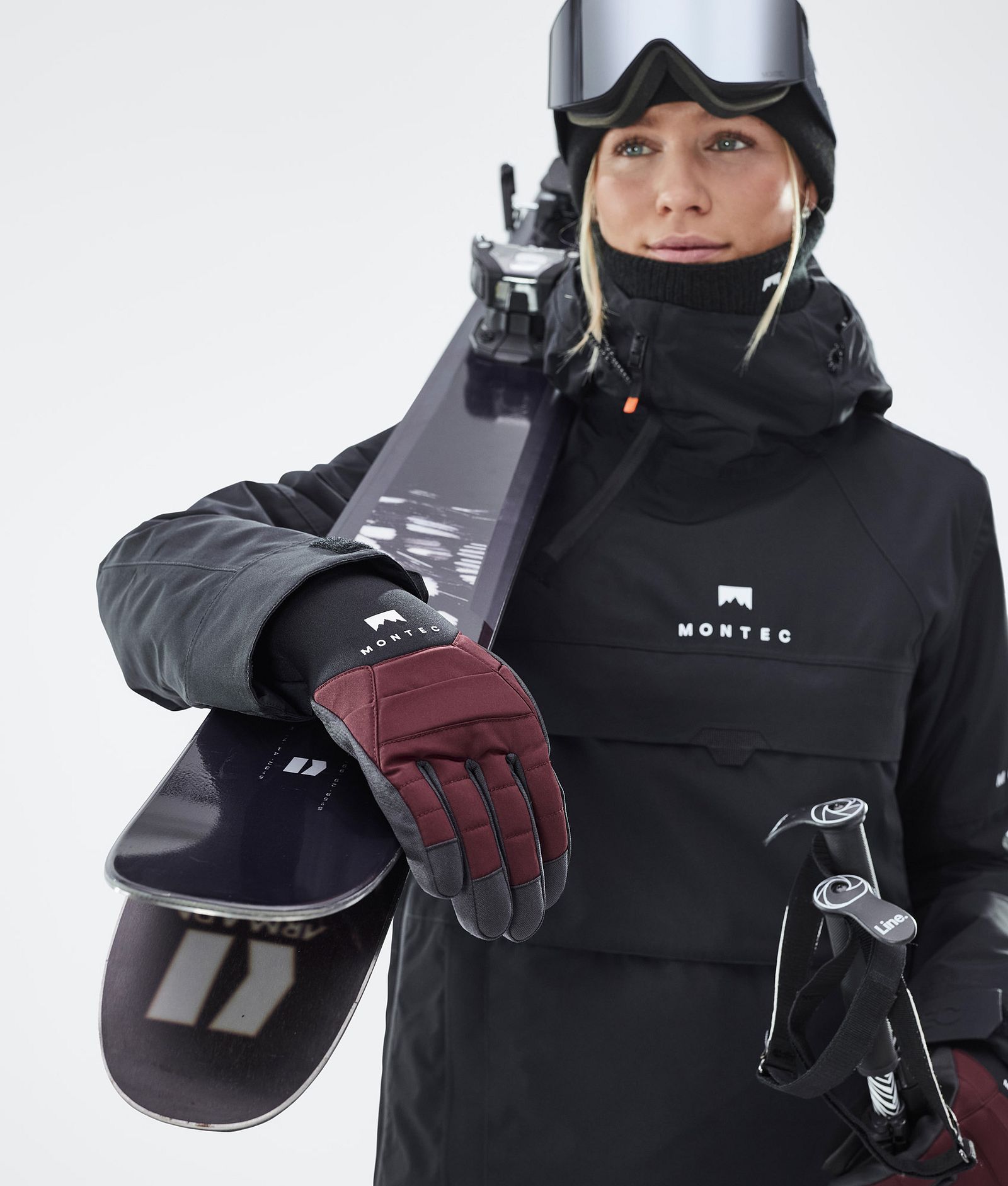 Kilo 2022 Gants de Ski Burgundy, Image 3 sur 5