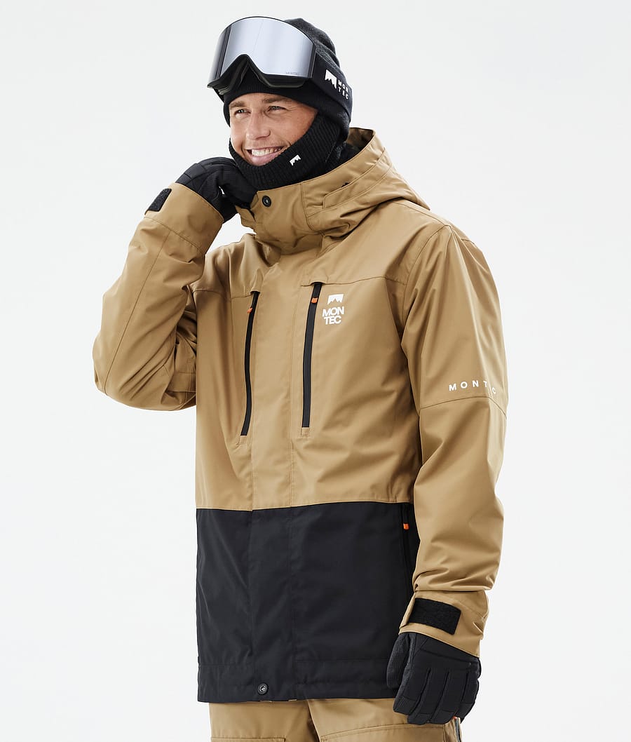 Fawk Snowboard Jacket Men Gold/Black Renewed