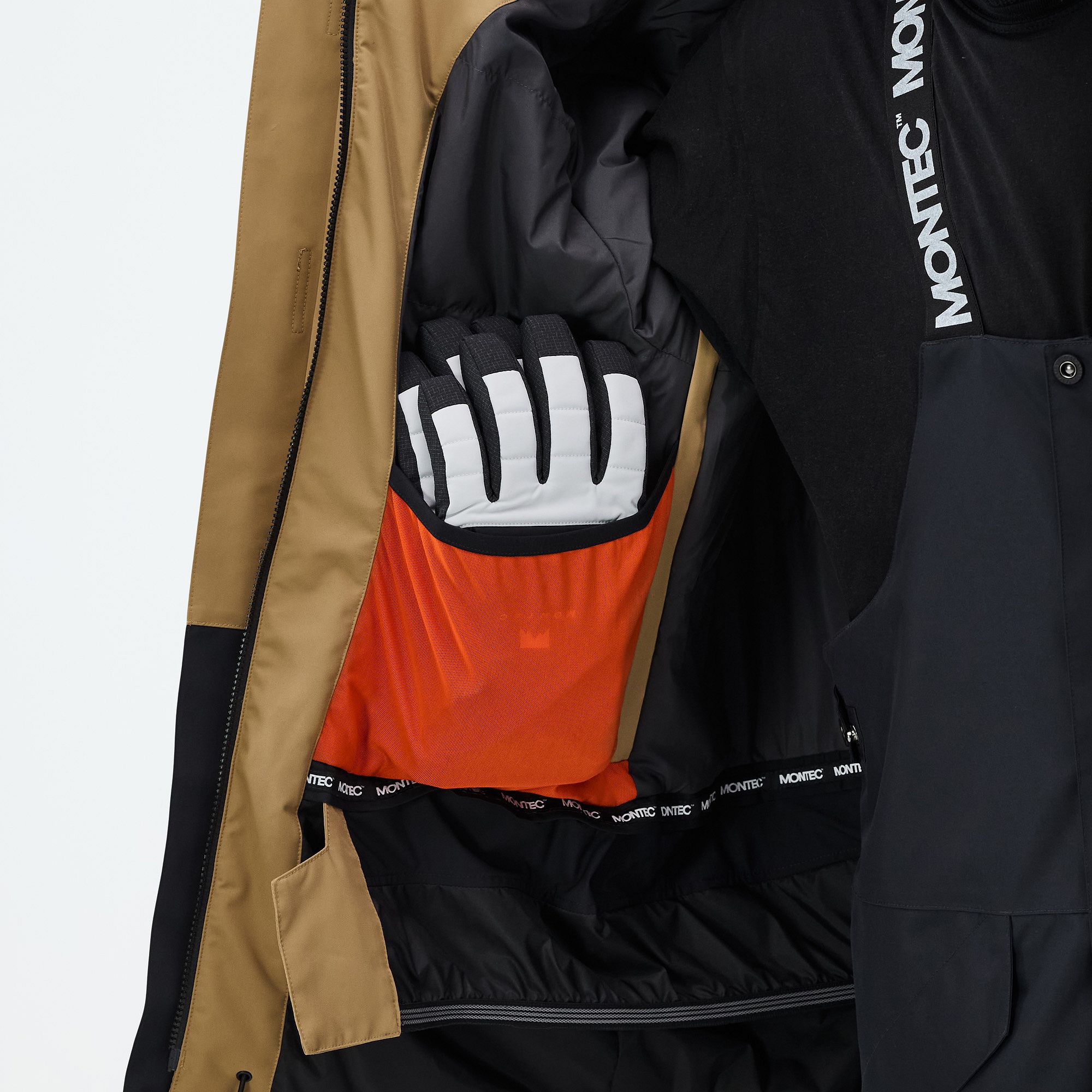 Montec Fawk Snowboard Jacket Men Gold/Black | Montecwear.com