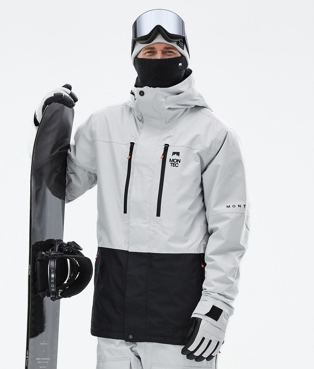 Fawk スノーボードジャケット メンズ Light Grey/Black