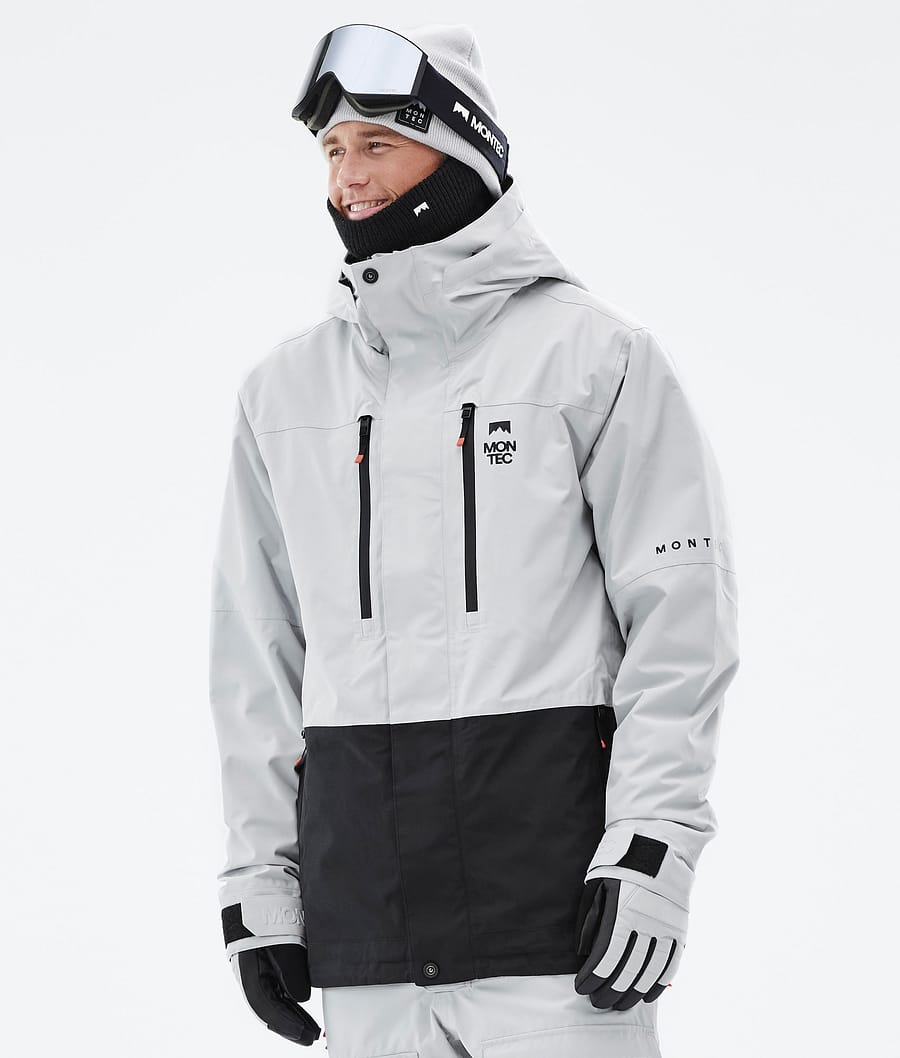 Fawk Ski Jacket Men Light Grey/Black