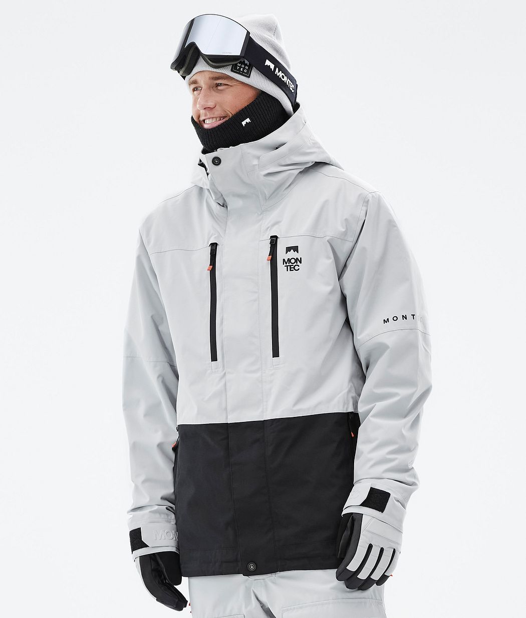 Fawk Ski Jacket Men Light Grey/Black
