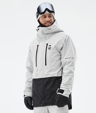 Fawk Snowboard jas Heren Light Grey/Black