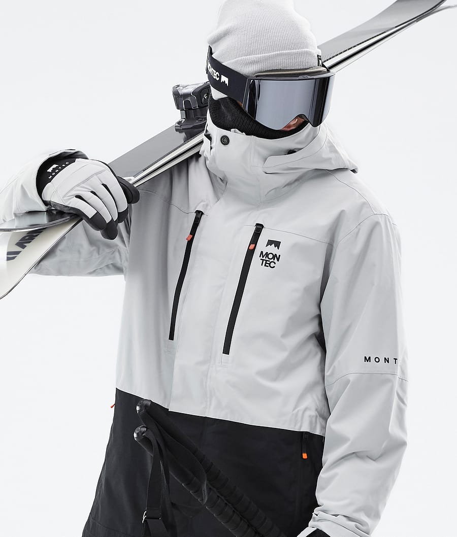 Fawk Ski Jacket Men Light Grey/Black