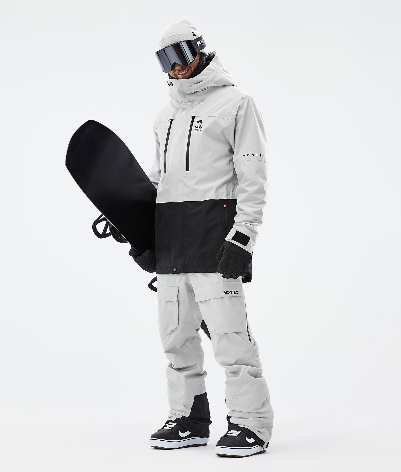 Fawk Snowboard Jacket Men Light Grey/Black
