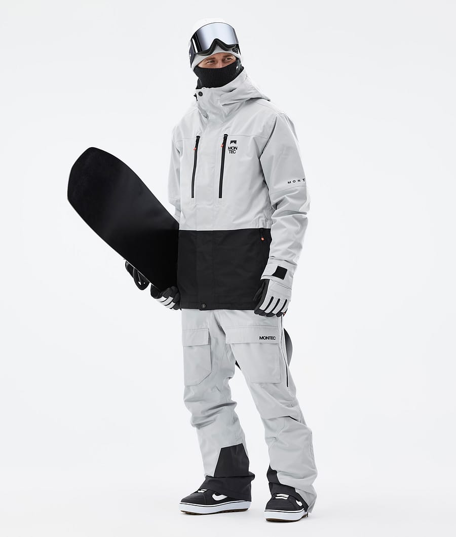 Fawk スノーボードジャケット メンズ Light Grey/Black