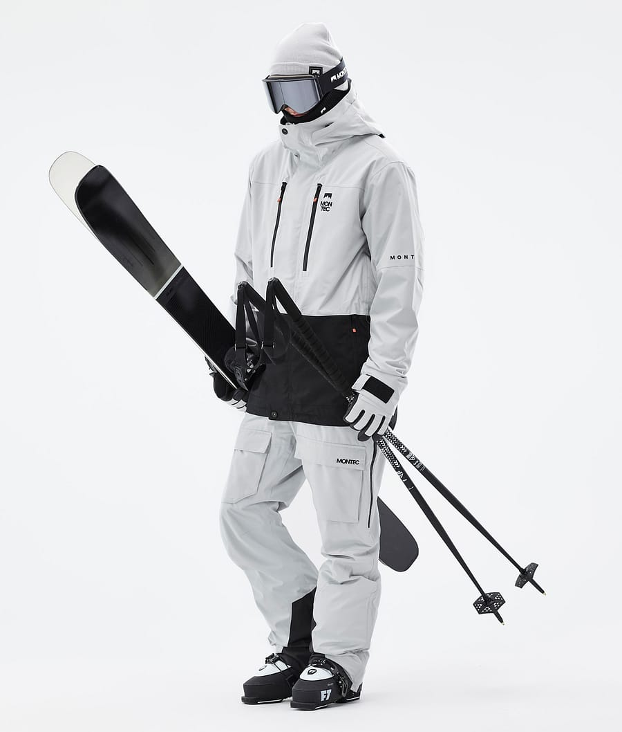 Fawk Ski Jacket Men Light Grey/Black