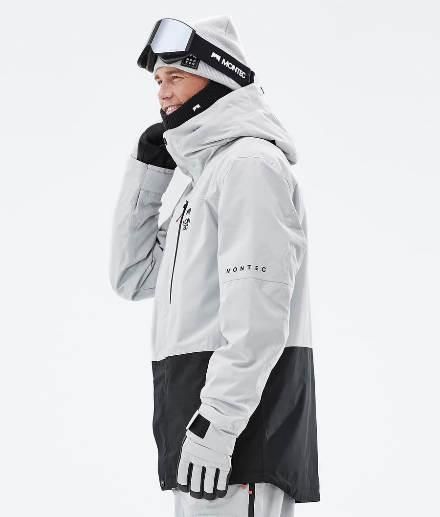 Fawk Ski Jacket Men Light Grey/Black