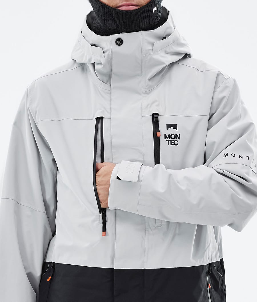 Fawk Snowboard Jacket Men Light Grey/Black