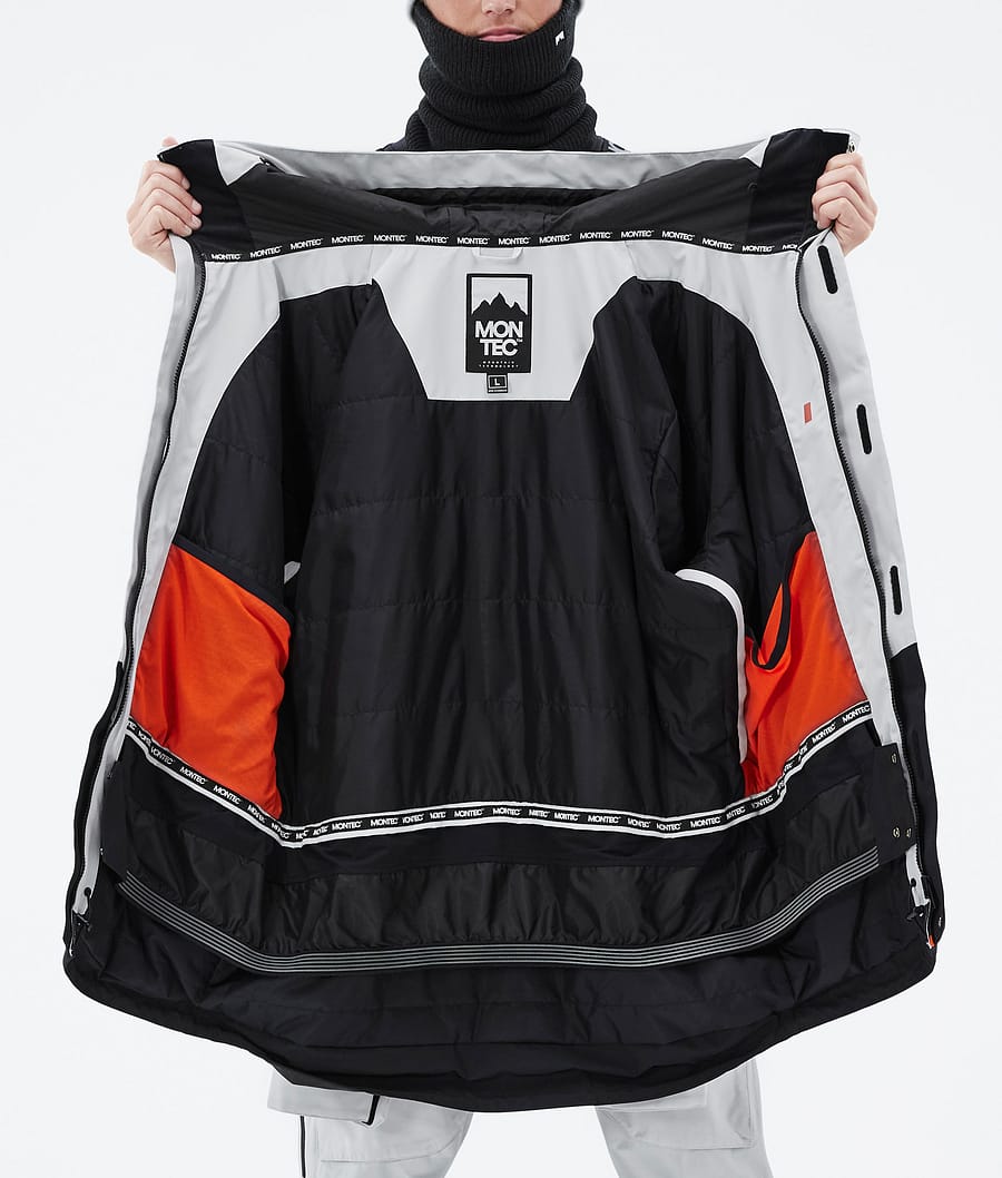 Fawk Ski Jacket Men Light Grey/Black