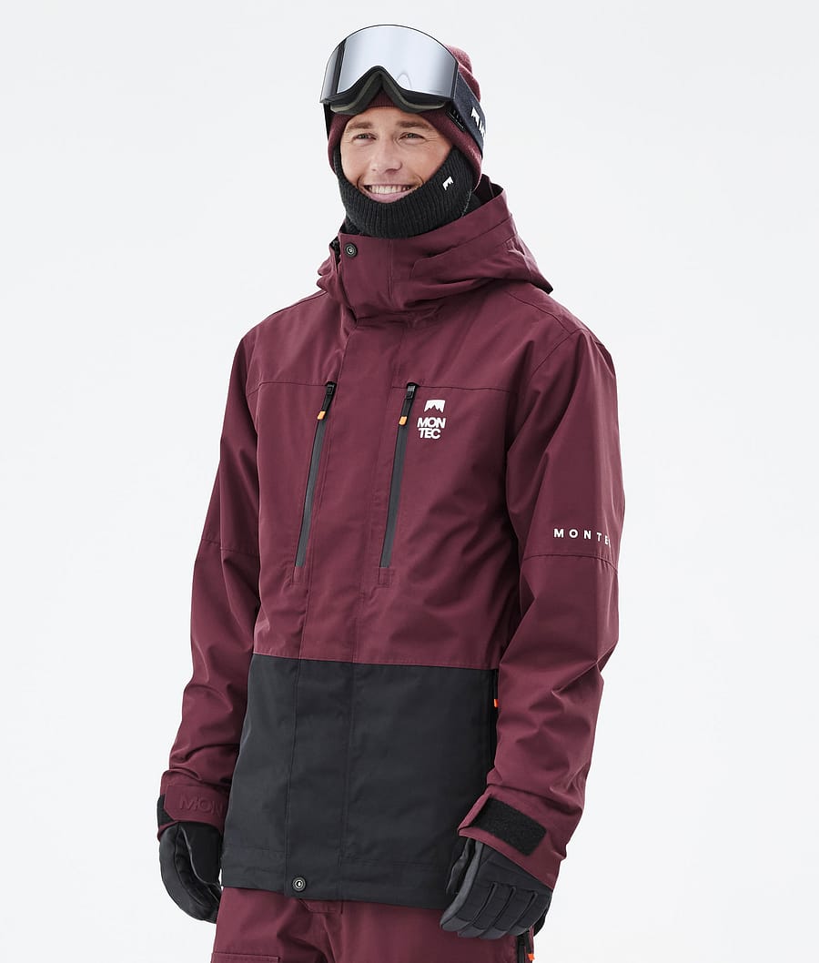 Fawk Ski jas Heren Burgundy/Black