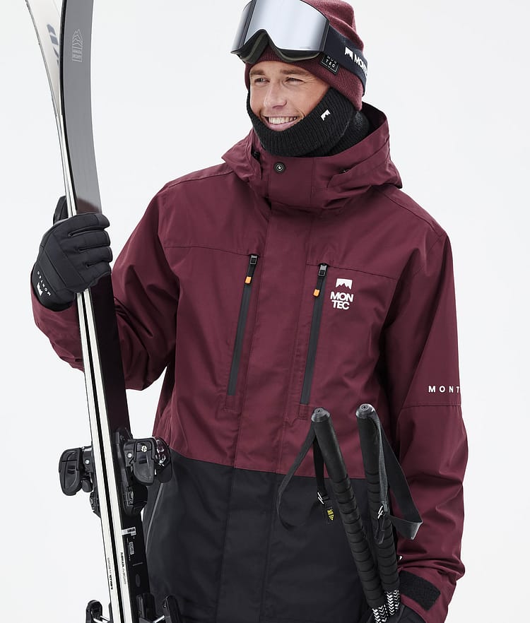 Fawk Ski Jacket Men Burgundy/Black